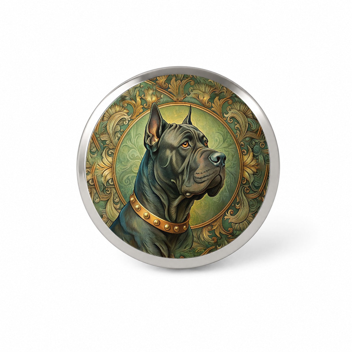 Cane Corso Dog Art Nouveau Novelty Hat Backpack Lapel Pin