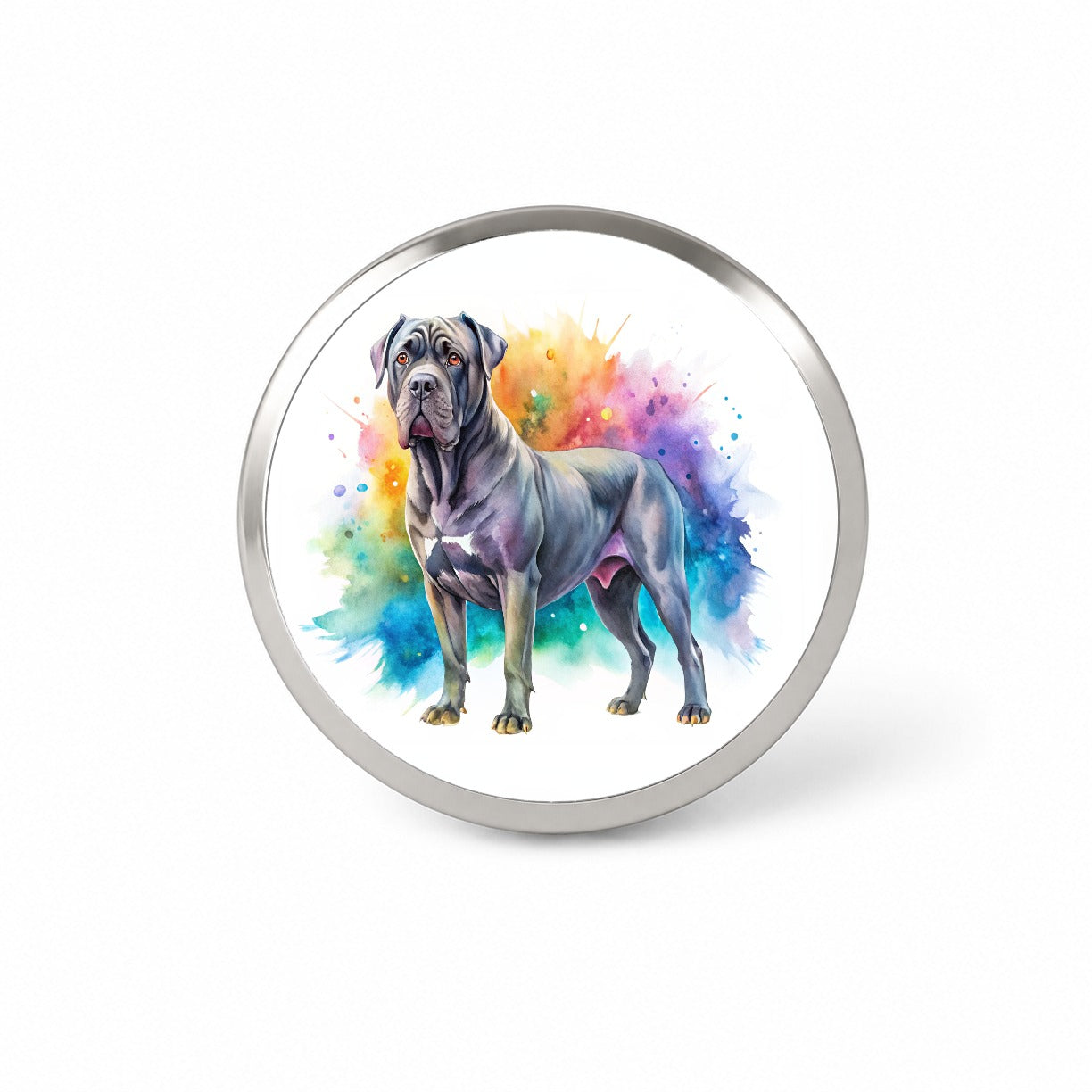 Cane Corso Dog Watercolor Style Novelty Hat Backpack Lapel Pin