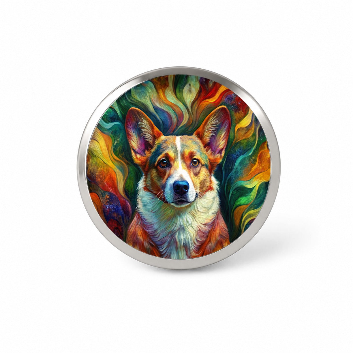 Cardigan Welsh Corgi Dog Abstract Art Novelty Hat Backpack Lapel Pin