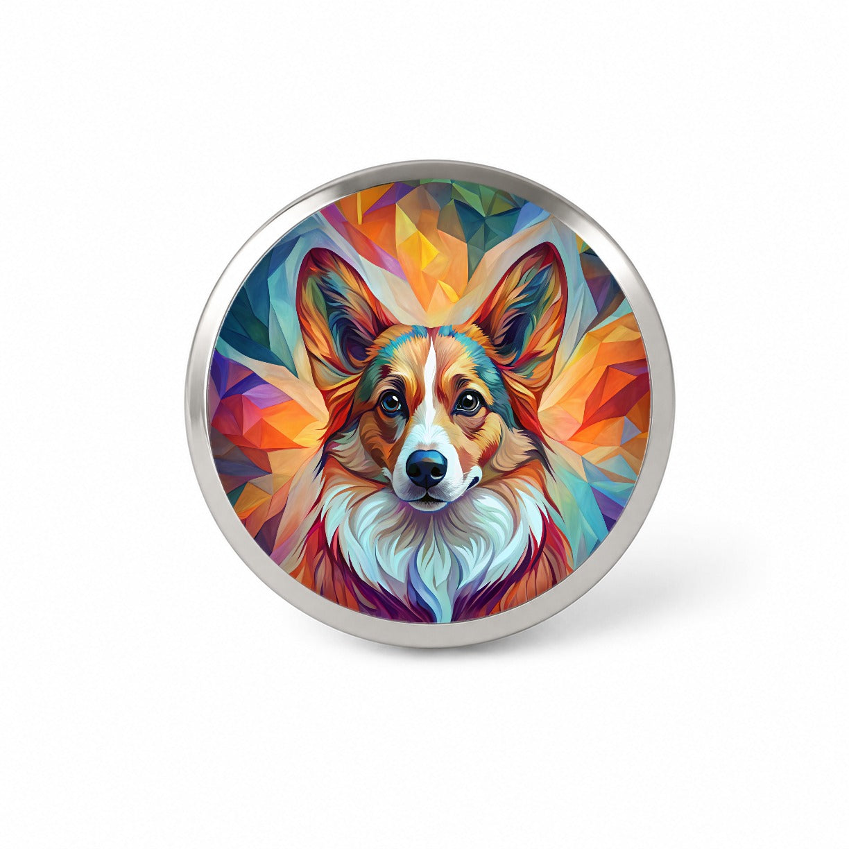 Cardigan Welsh Corgi Dog Abstract Stylized Art Novelty Hat Backpack Lapel Pin