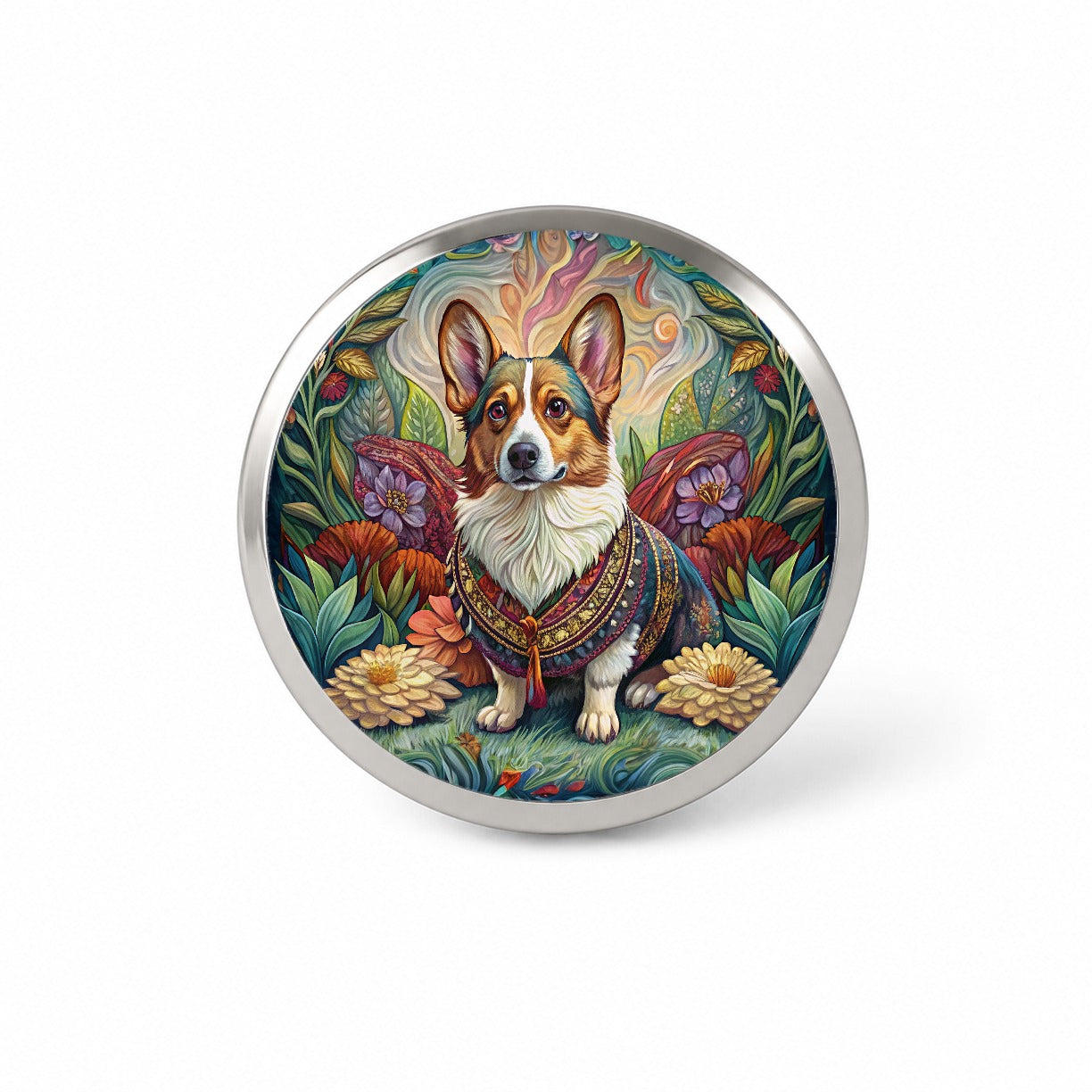 Cardigan Welsh Corgi Dog French Bohemian Art Novelty Hat Backpack Lapel Pin