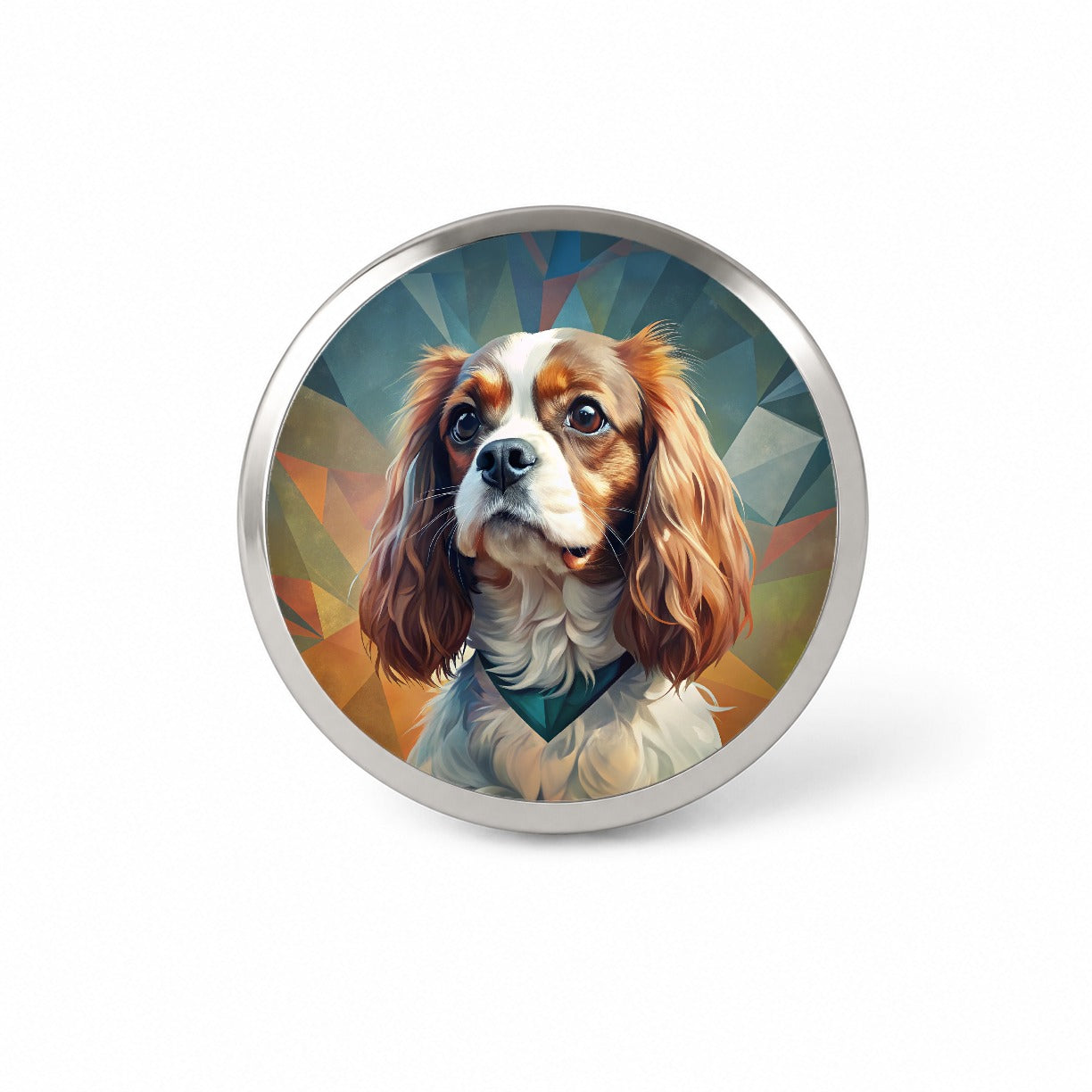 Cavalier King Charles Spaniel Dog Contemporary Art Novelty Hat Backpack Lapel Pin