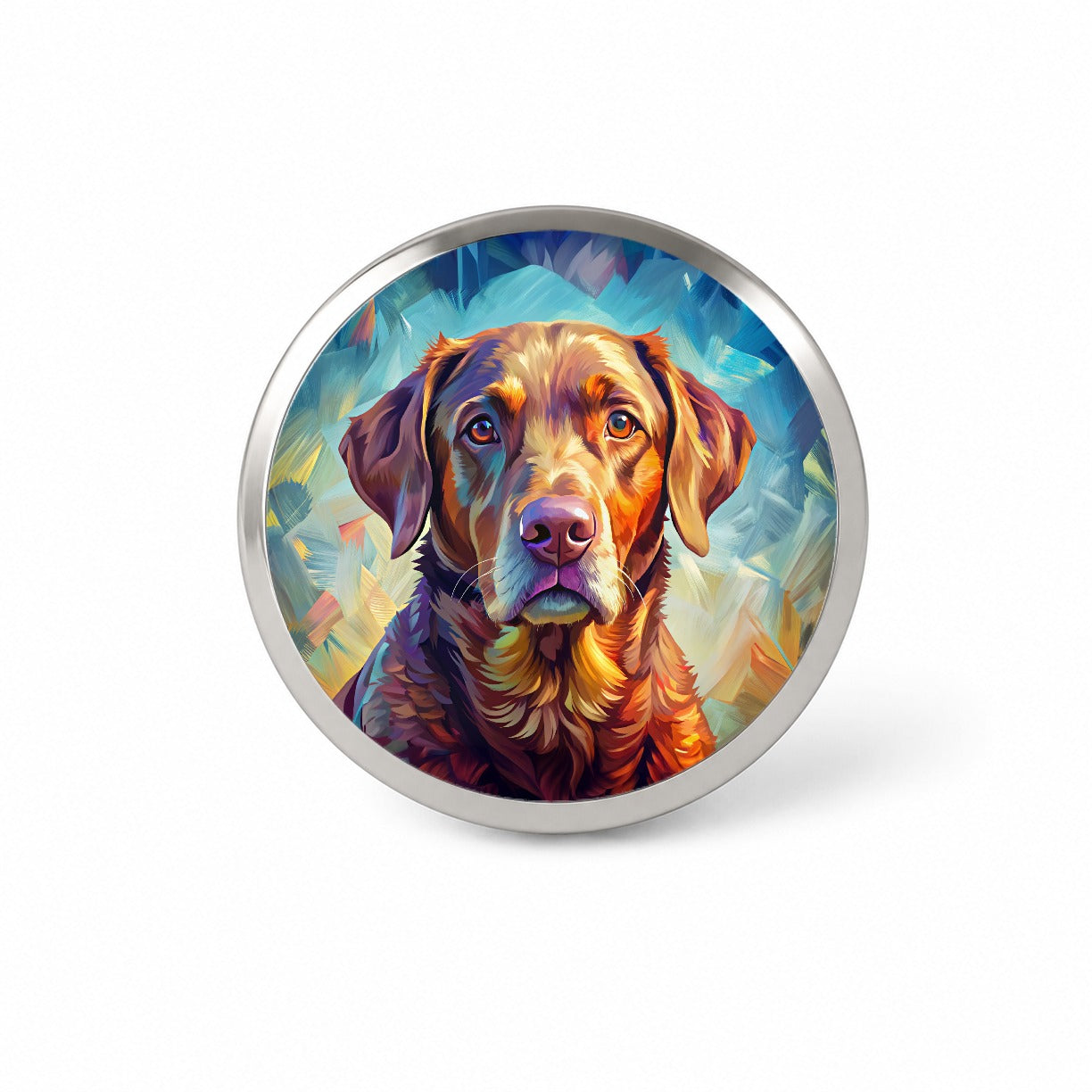 Chesapeake Bay Retriever Dog Pop Art Novelty Hat Backpack Lapel Pin