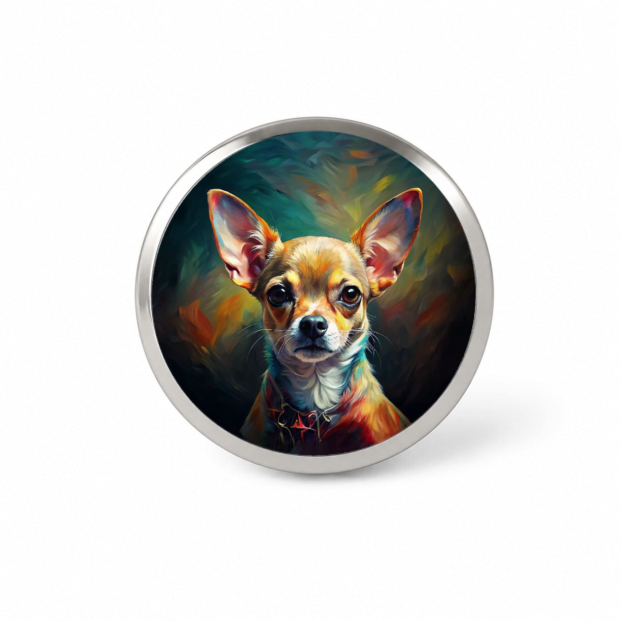 Chihuahua Dog Expressionism Art Novelty Hat Backpack Lapel Pin