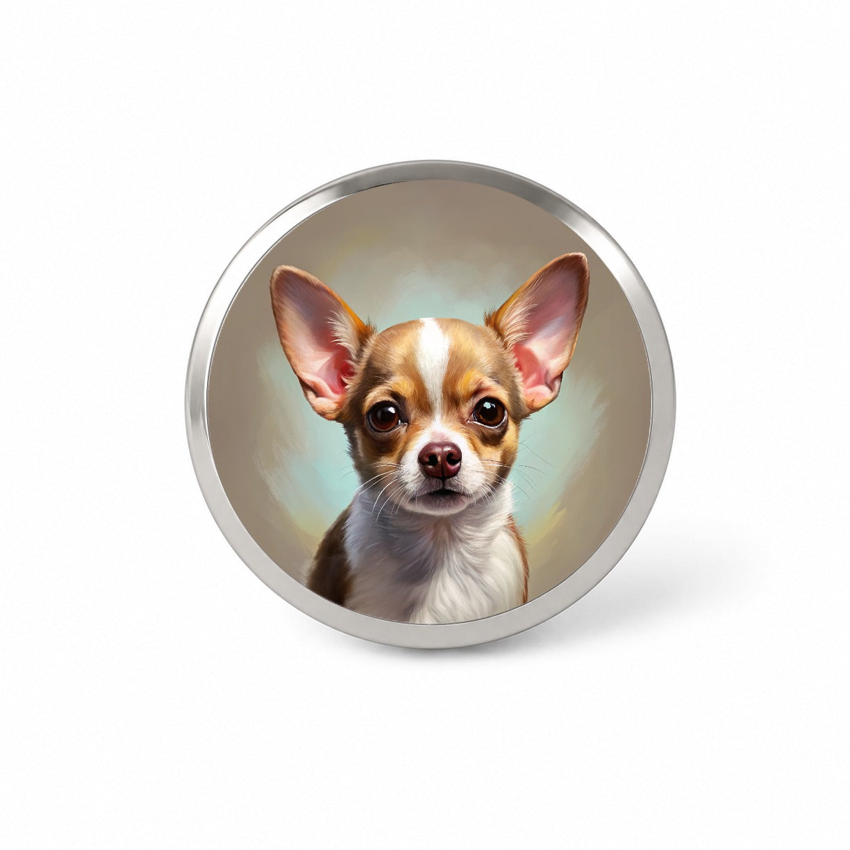Chihuahua Dog Illustration Novelty Hat Backpack Lapel Pin
