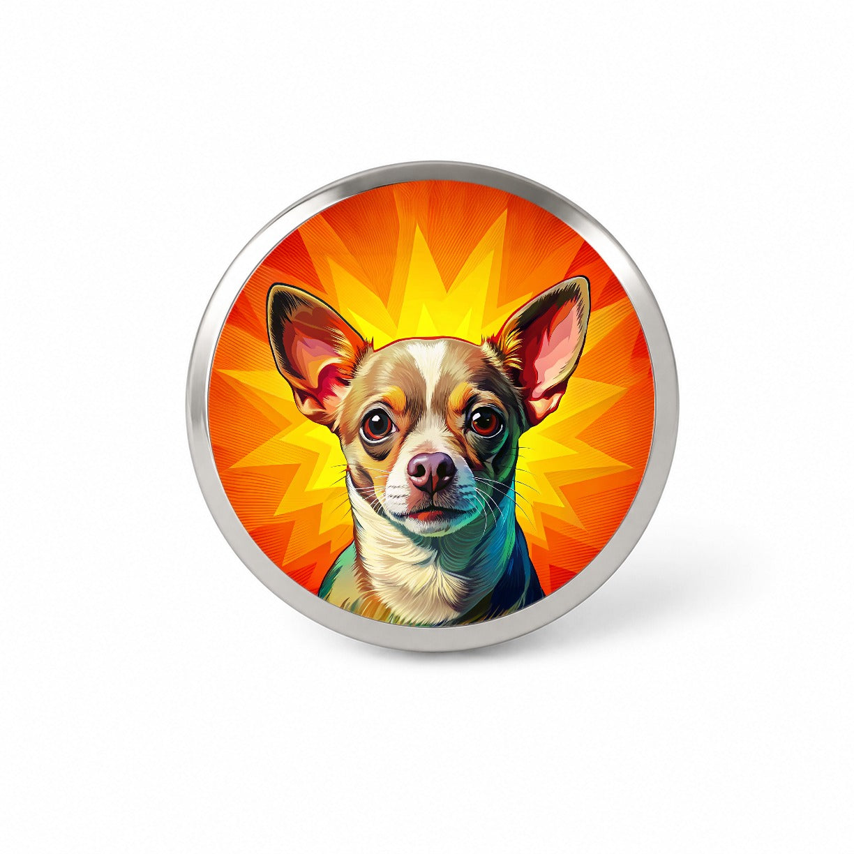 Chihuahua Dog Pop Art Novelty Hat Backpack Lapel Pin