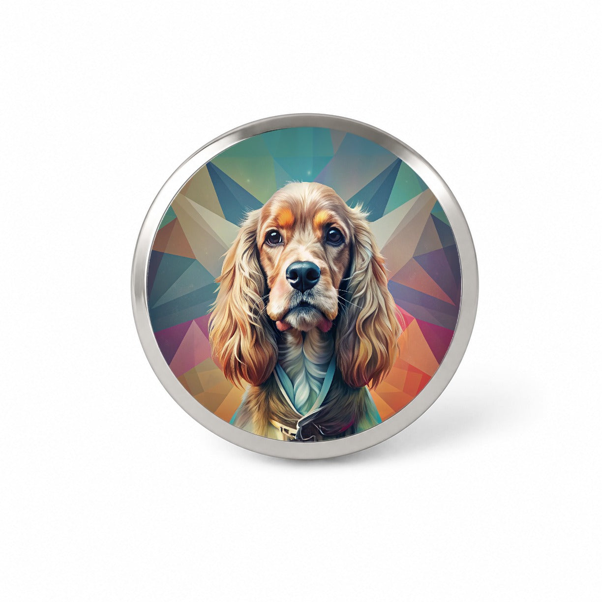 Cocker Spaniel Dog Contemporary Art Novelty Hat Backpack Lapel Pin