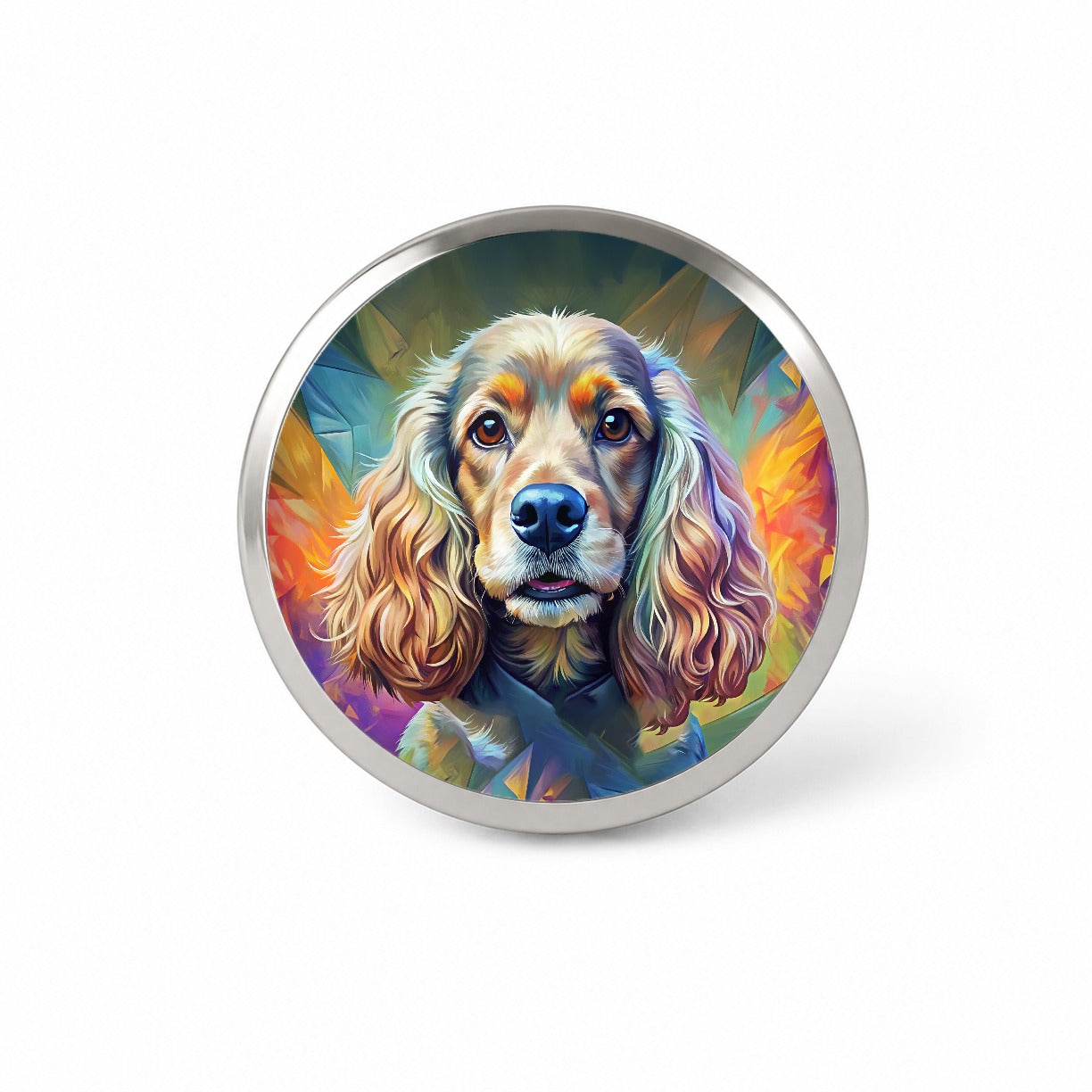 Cocker Spaniel Dog Expressionism Art Novelty Hat Backpack Lapel Pin