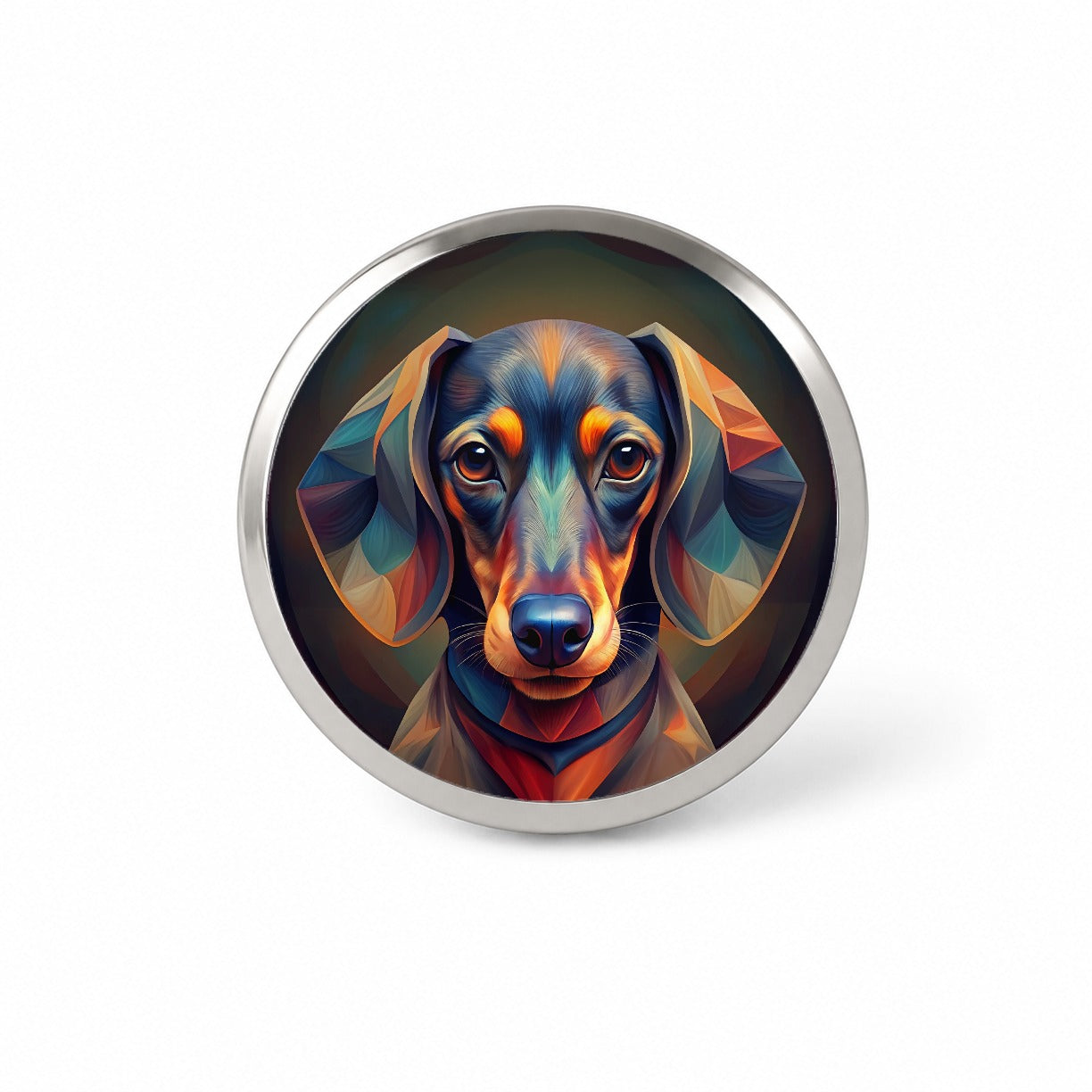 Dachshund Dog Abstract Stylized Art Novelty Hat Backpack Lapel Pin