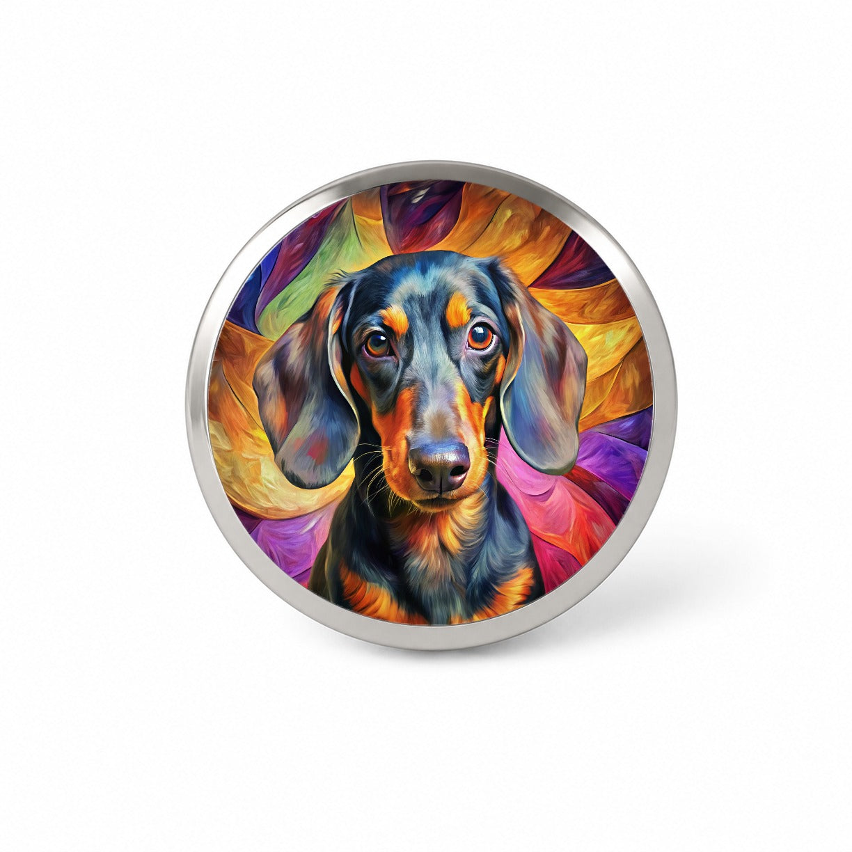 Dachshund Dog Expressionism Art Novelty Hat Backpack Lapel Pin
