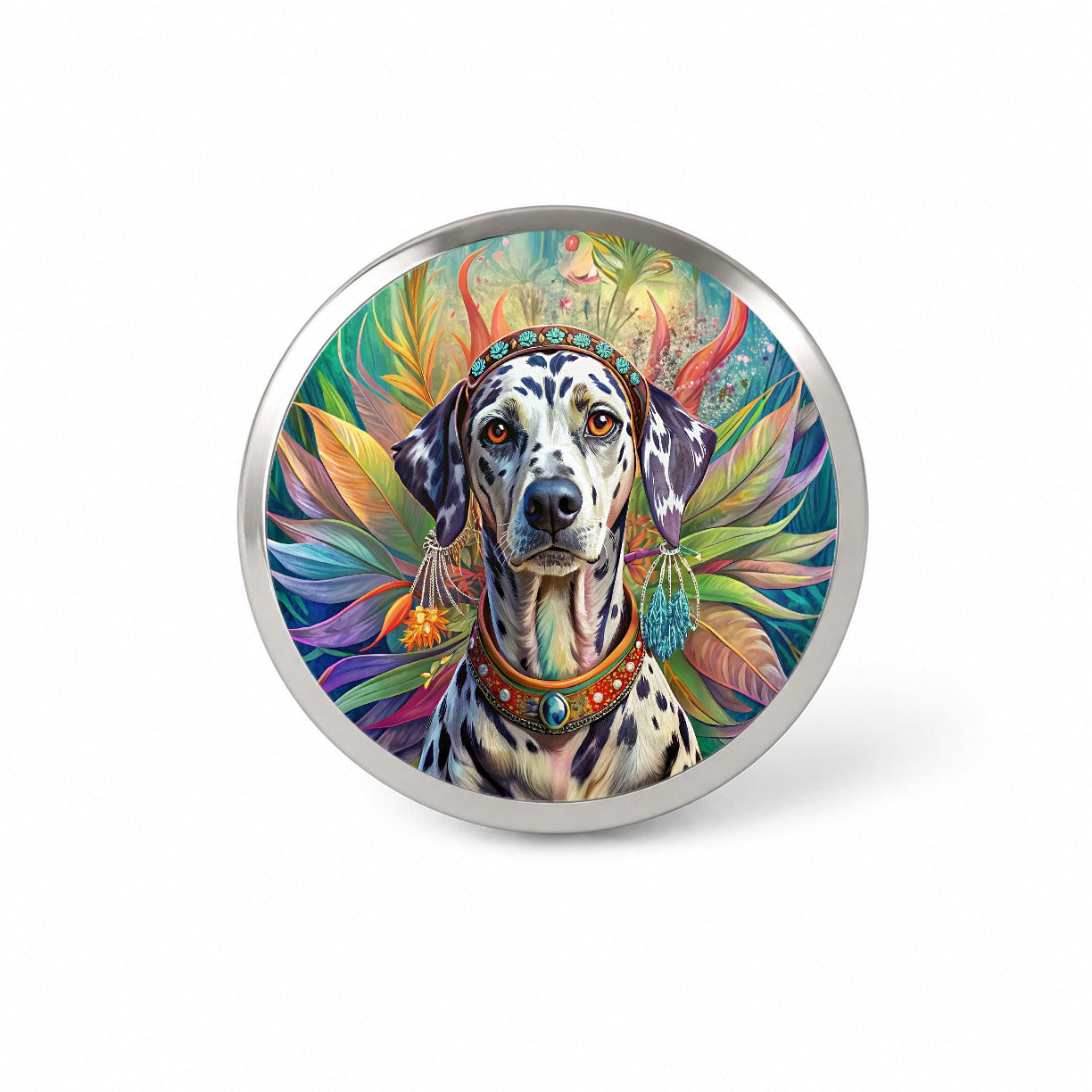 Dalmatian Dog Bohemian Art Novelty Hat Backpack Lapel Pin