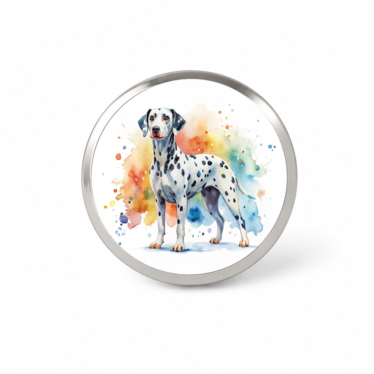 Dalmatian Dog Watercolor Style Novelty Hat Backpack Lapel Pin