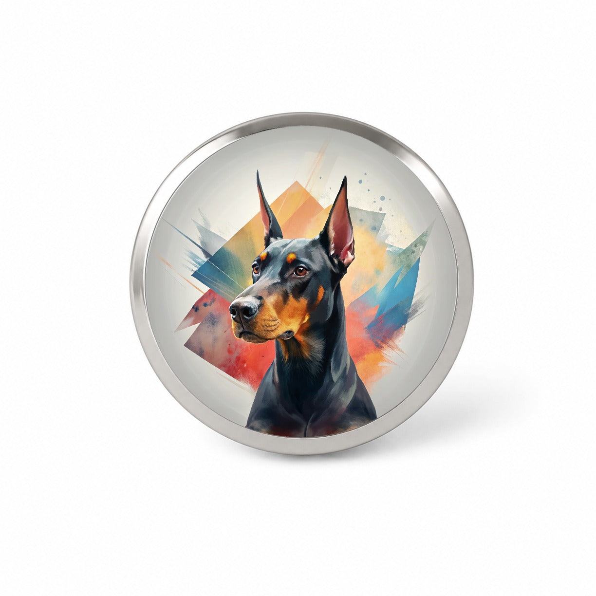 Doberman Pinscher Dog Contemporary Art Novelty Hat Backpack Lapel Pin