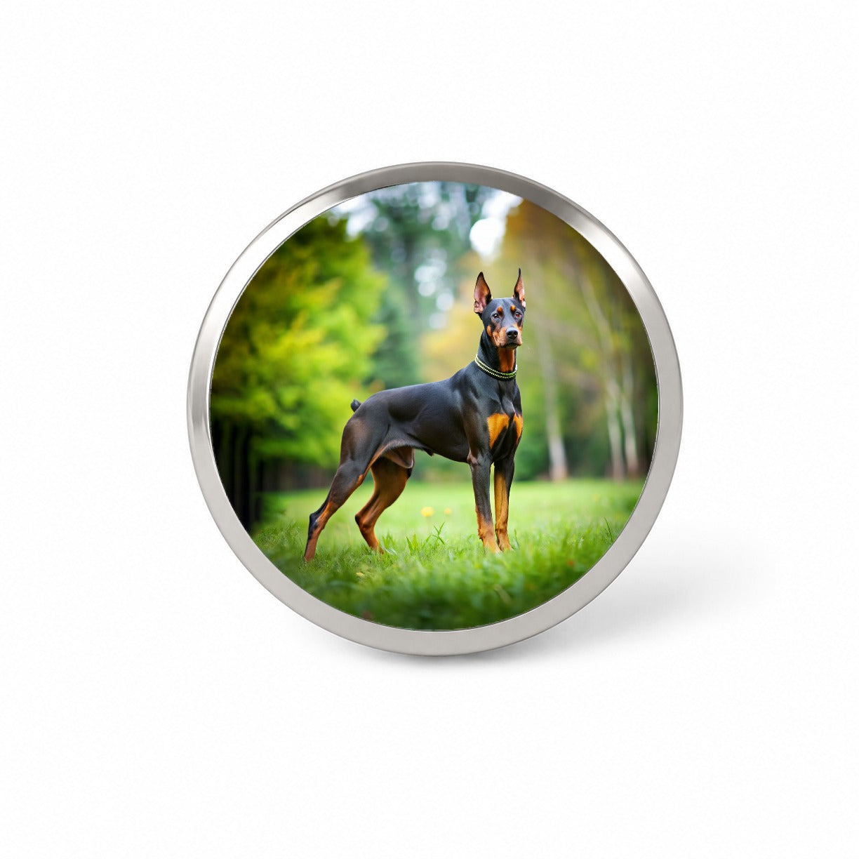 Doberman Pinscher Dog Photo Novelty Hat Backpack Lapel Pin