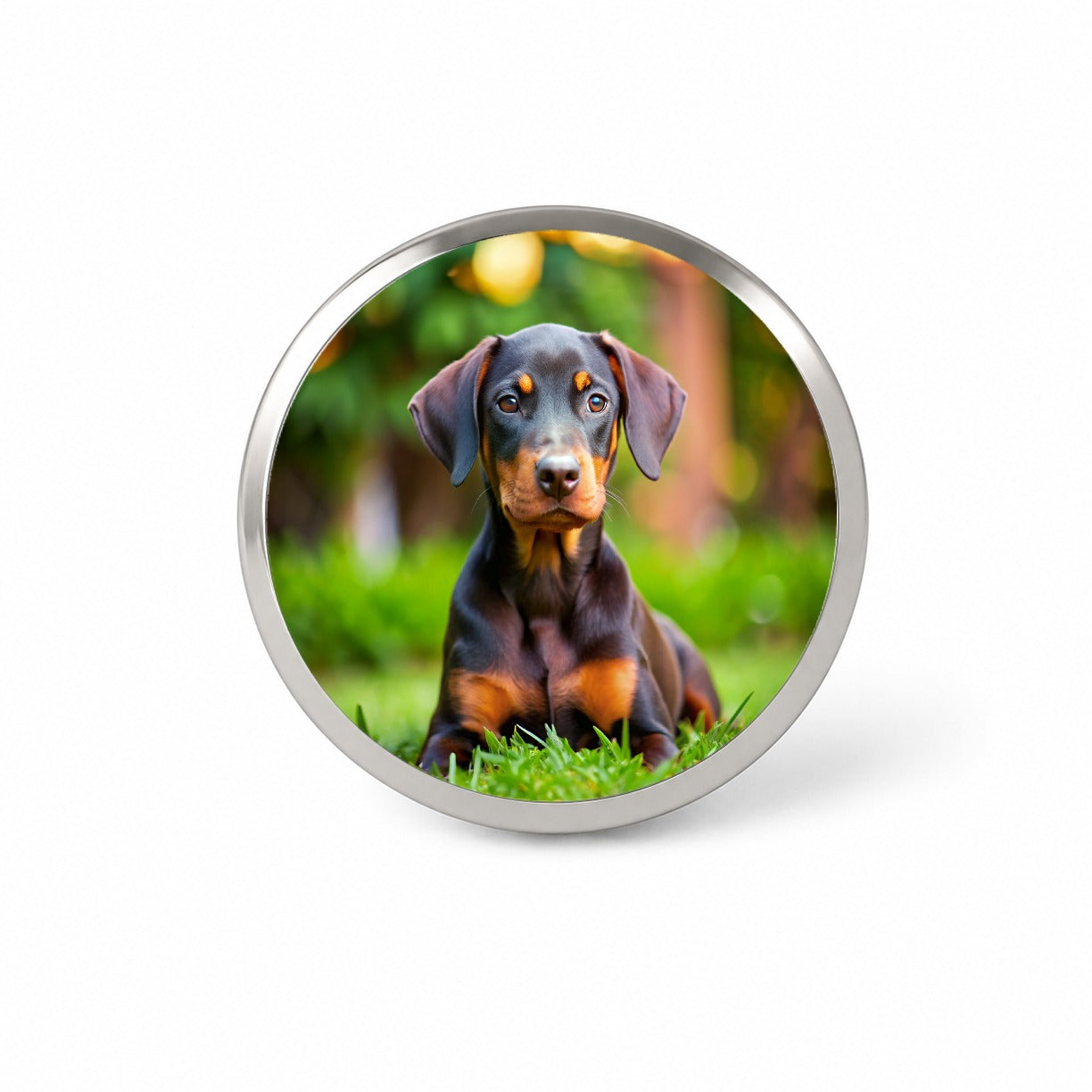 Doberman Pinscher Dog Puppy Photo Novelty Hat Backpack Lapel Pin