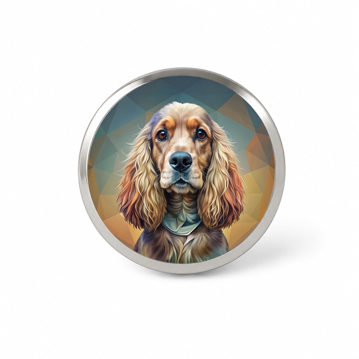 English Cocker Spaniel Dog Contemporary Art Novelty Hat Backpack Lapel Pin