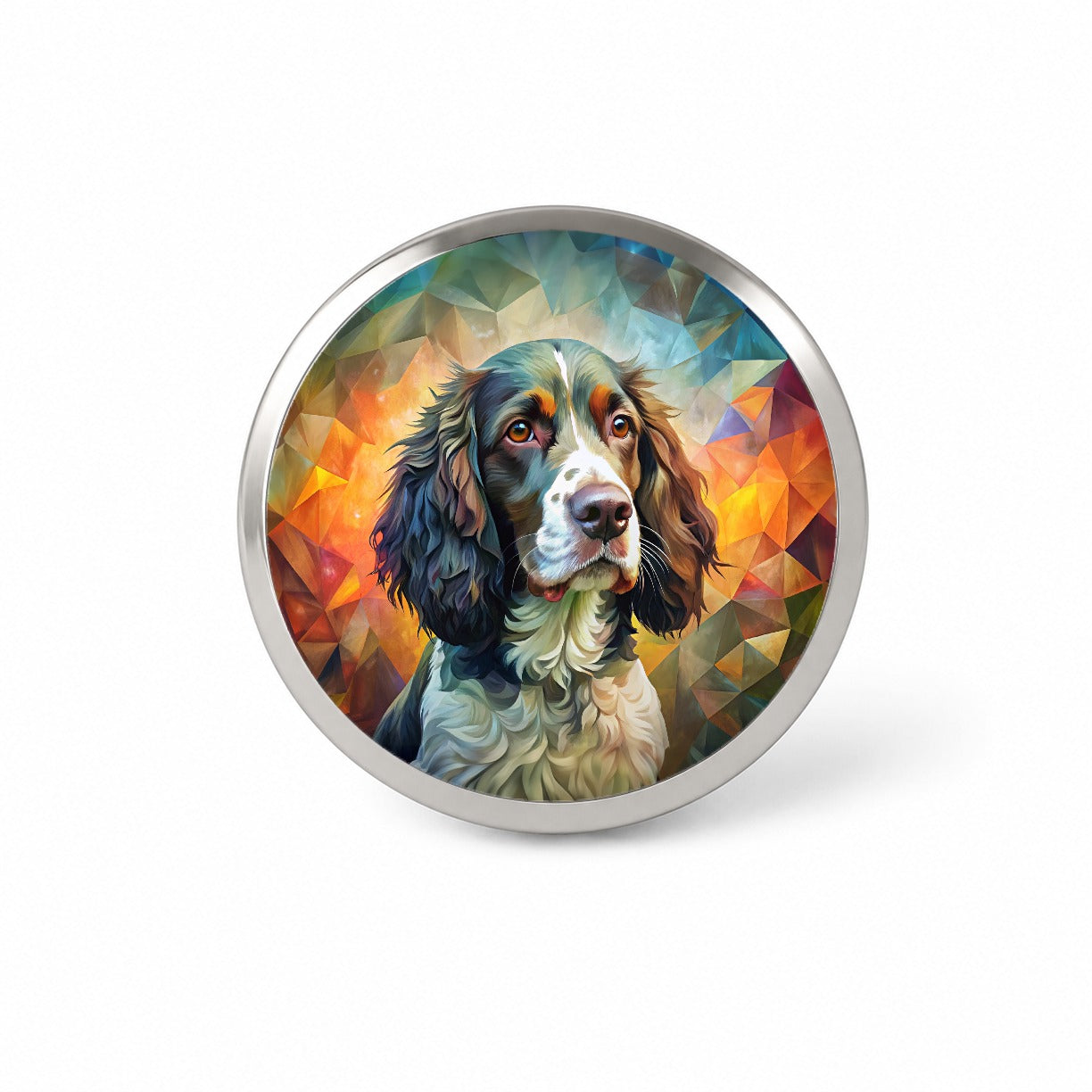 English Springer Spaniel Dog Abstract Art Novelty Hat Backpack Lapel Pin