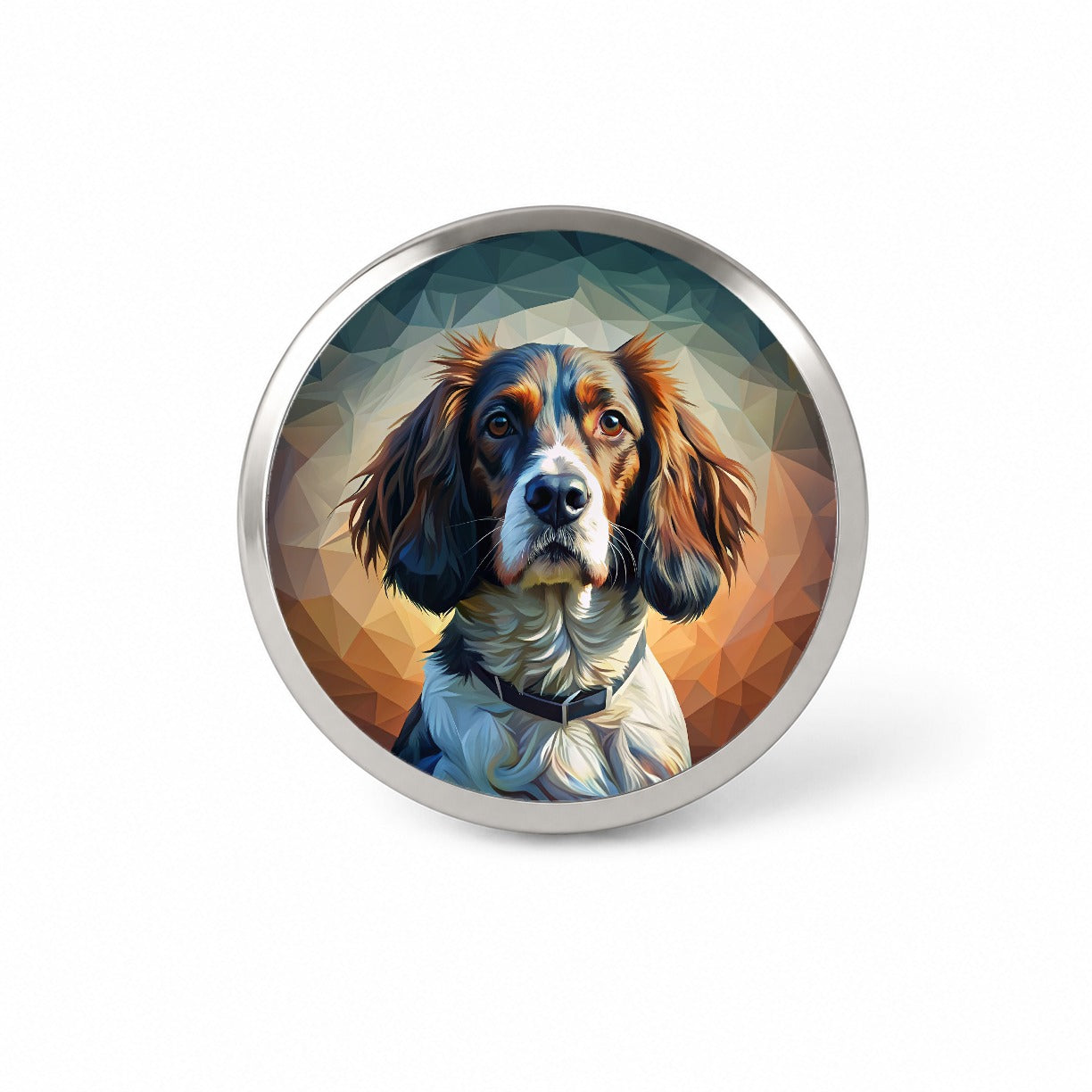 English Springer Spaniel Dog Abstract Stylized Art Novelty Hat Backpack Lapel Pin