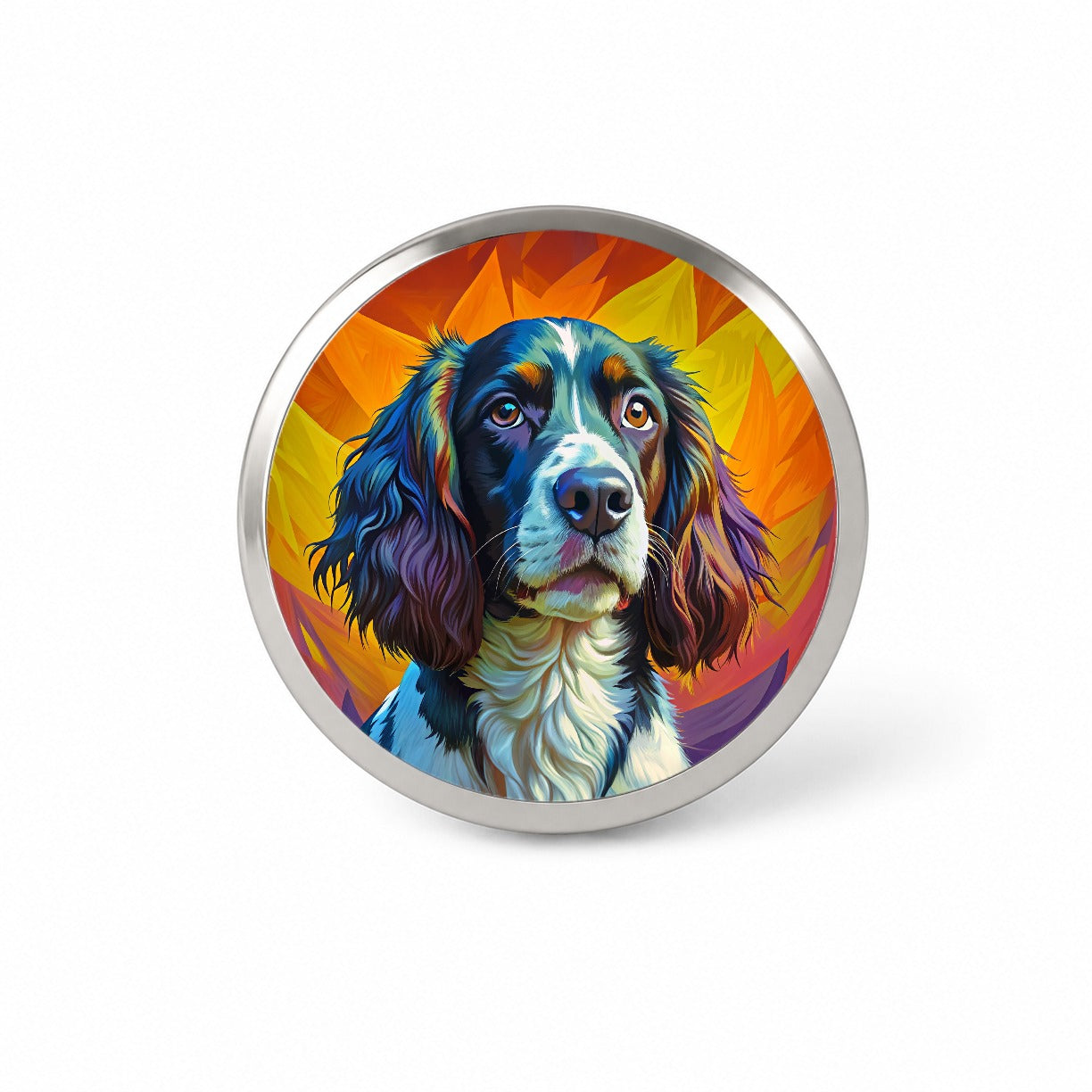 English Springer Spaniel Dog Pop Art Novelty Hat Backpack Lapel Pin