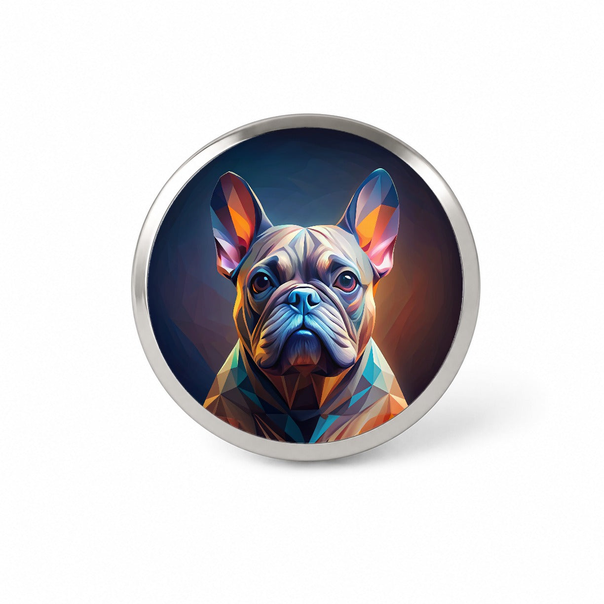 French Bulldog Frenchie Dog Abstract Stylized Art Novelty Hat Backpack Lapel Pin