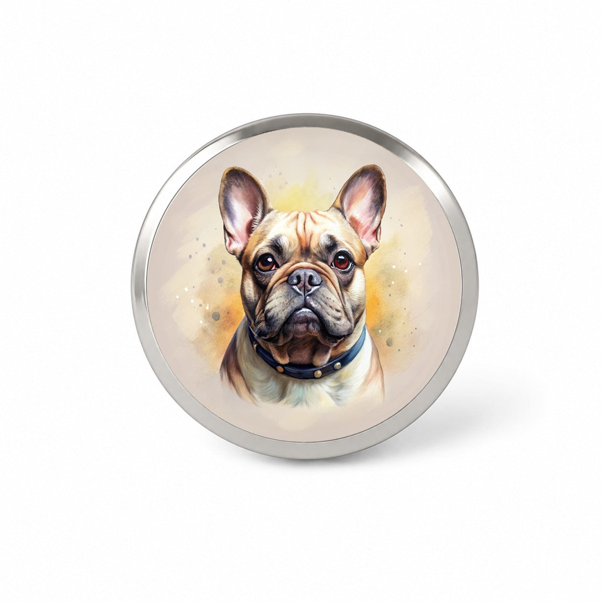 French Bulldog Frenchie Dog Illustration Novelty Hat Backpack Lapel Pin