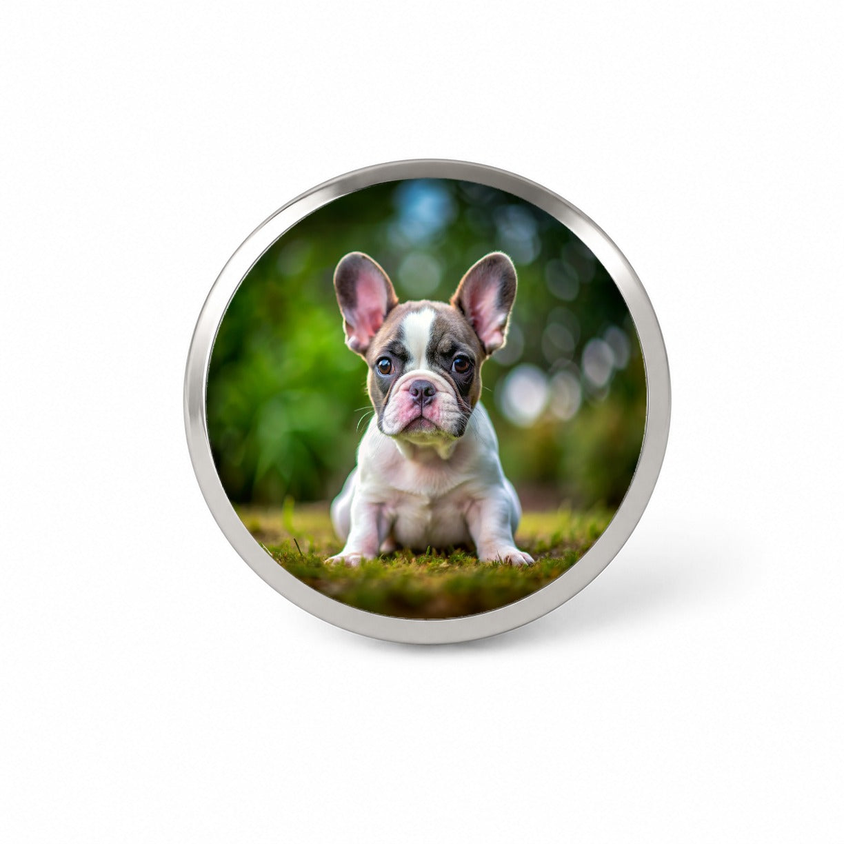 French Bulldog Frenchie Dog Puppy Photo Novelty Hat Backpack Lapel Pin