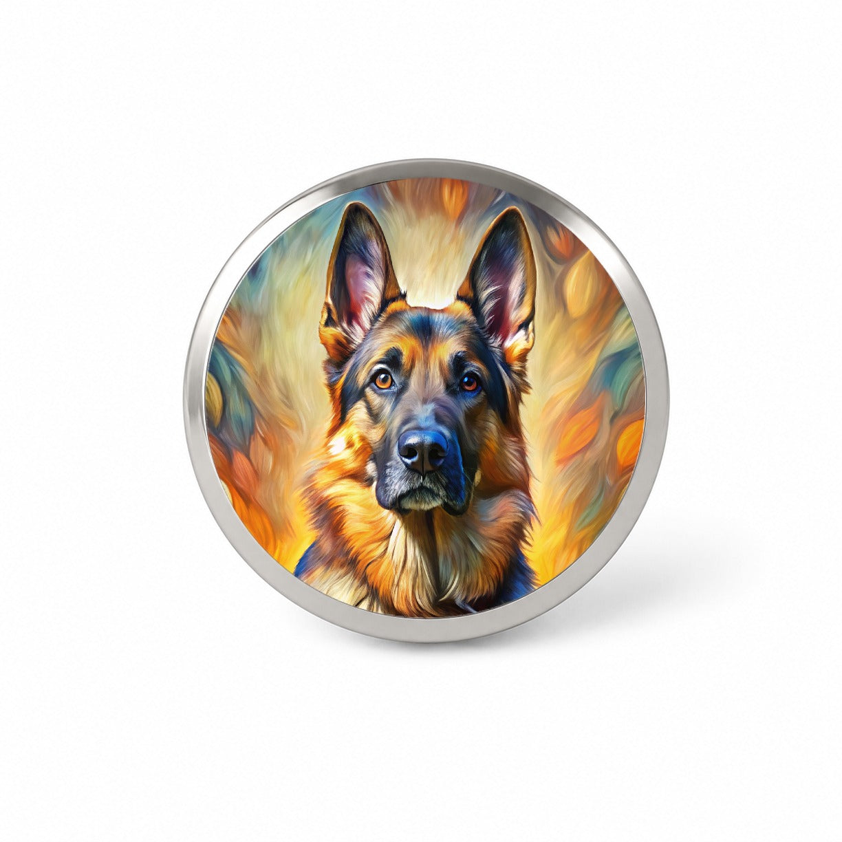 German Shepherd Dog Expressionism Art Novelty Hat Backpack Lapel Pin