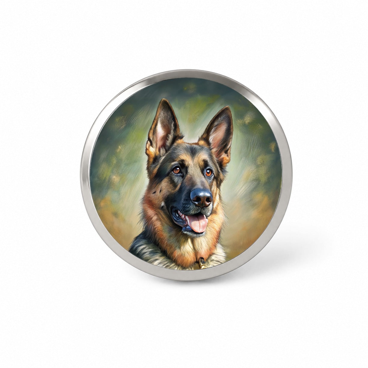 German Shepherd Dog Illustration Novelty Hat Backpack Lapel Pin
