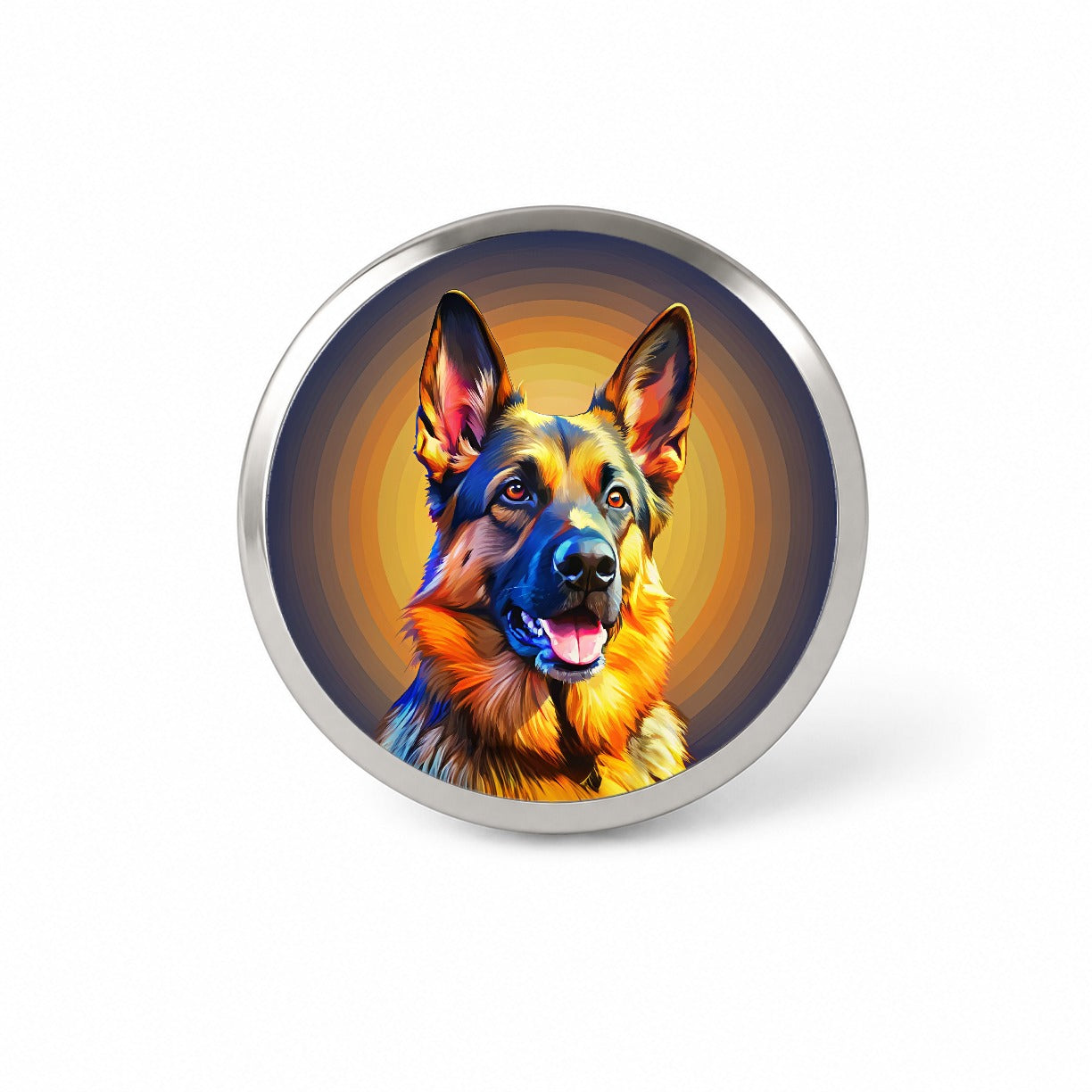 German Shepherd Dog Pop Art Novelty Hat Backpack Lapel Pin