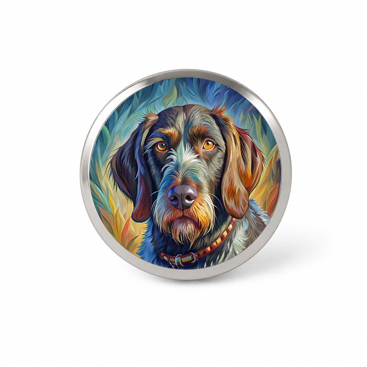 German Wirehaired Pointer Dog Pop Art Novelty Hat Backpack Lapel Pin