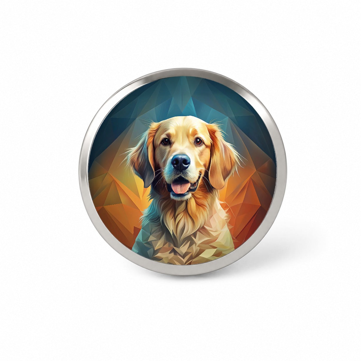 Golden Retriever Dog Contemporary Art Novelty Hat Backpack Lapel Pin