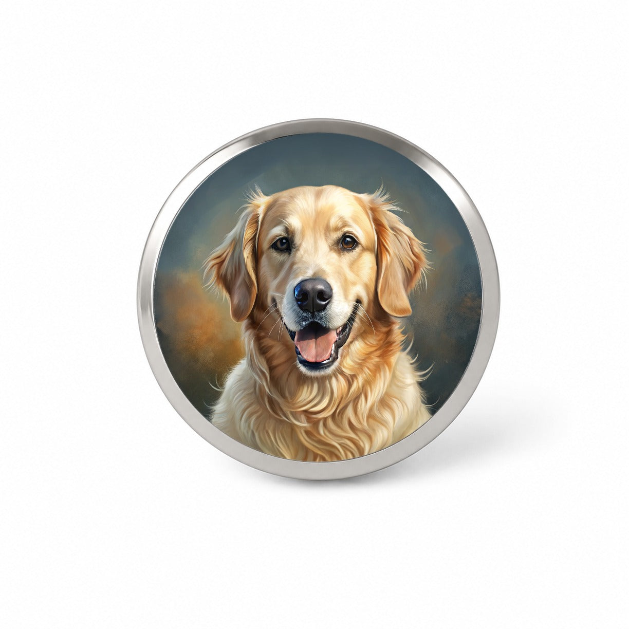 Golden Retriever Dog Illustration Novelty Hat Backpack Lapel Pin
