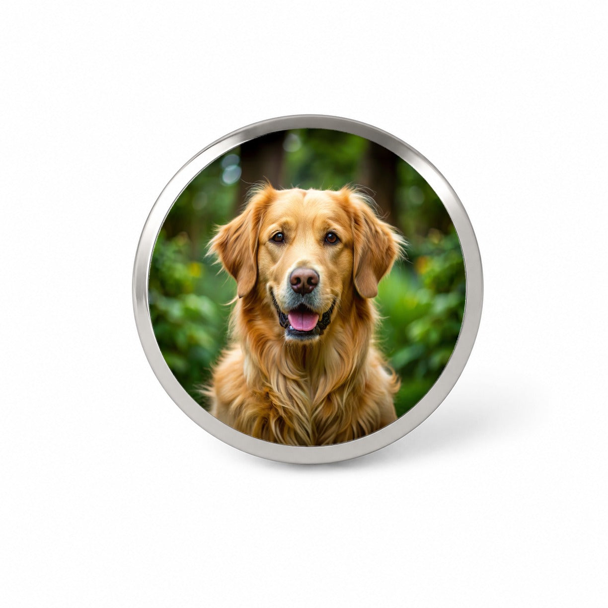 Golden Retriever Dog Photo Novelty Hat Backpack Lapel Pin