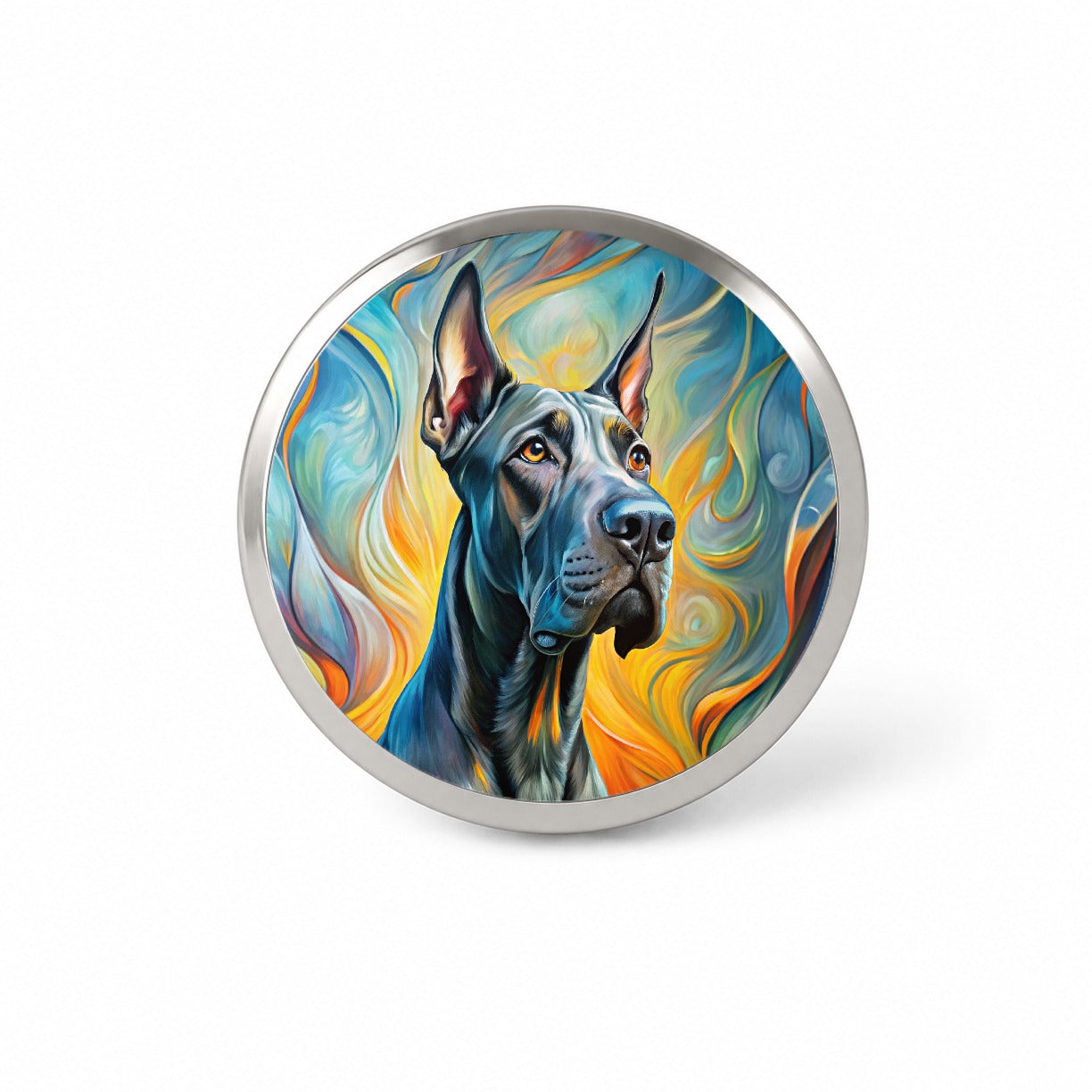 Great Dane Dog Abstract Art Novelty Hat Backpack Lapel Pin