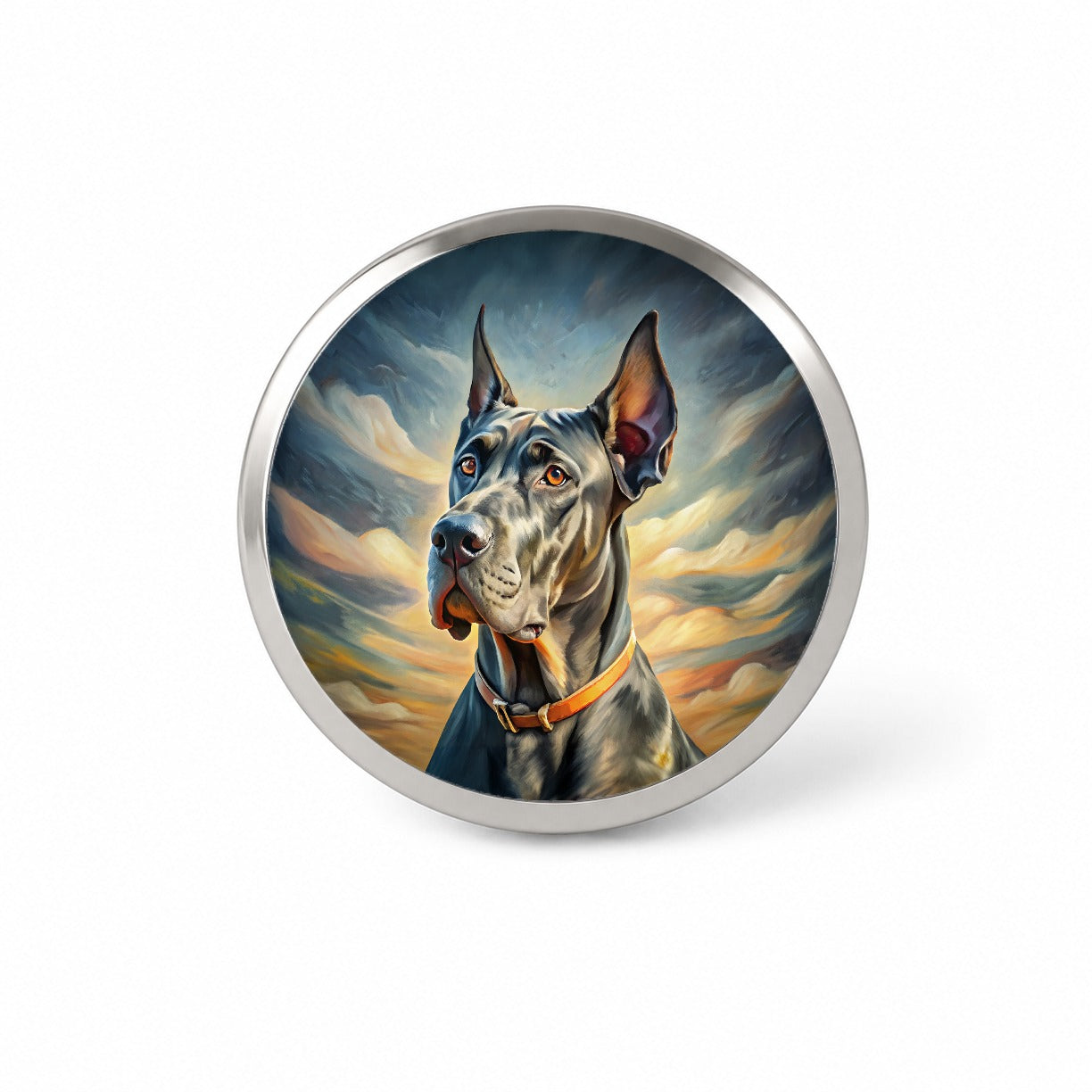 Great Dane Dog Expressionism Art Novelty Hat Backpack Lapel Pin