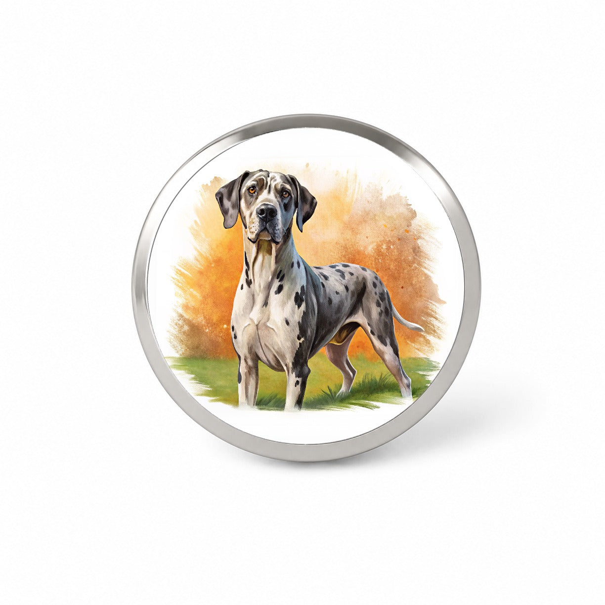 Great Dane Dog Illustration Novelty Hat Backpack Lapel Pin