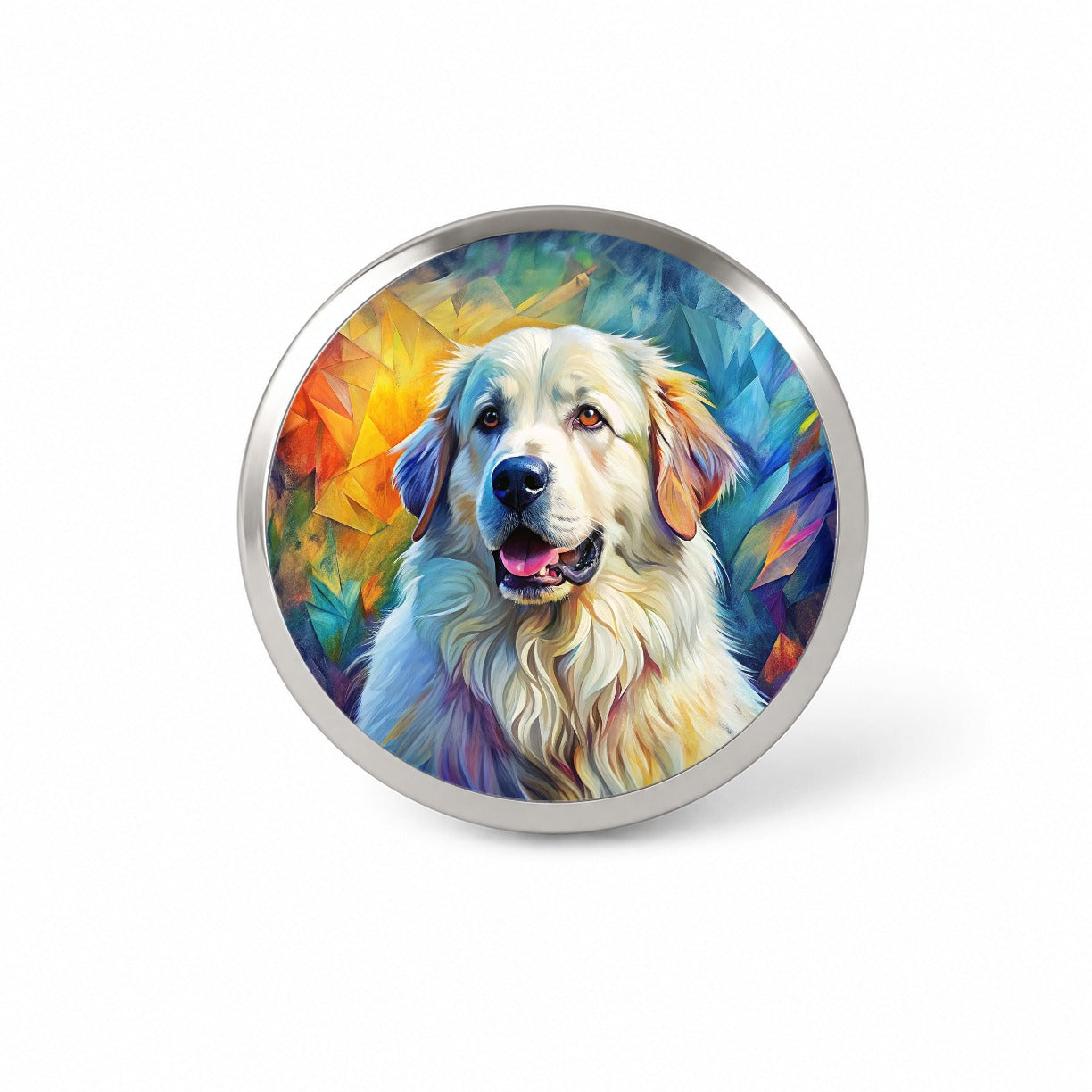Great Pyrenees Dog Contemporary Art Novelty Hat Backpack Lapel Pin