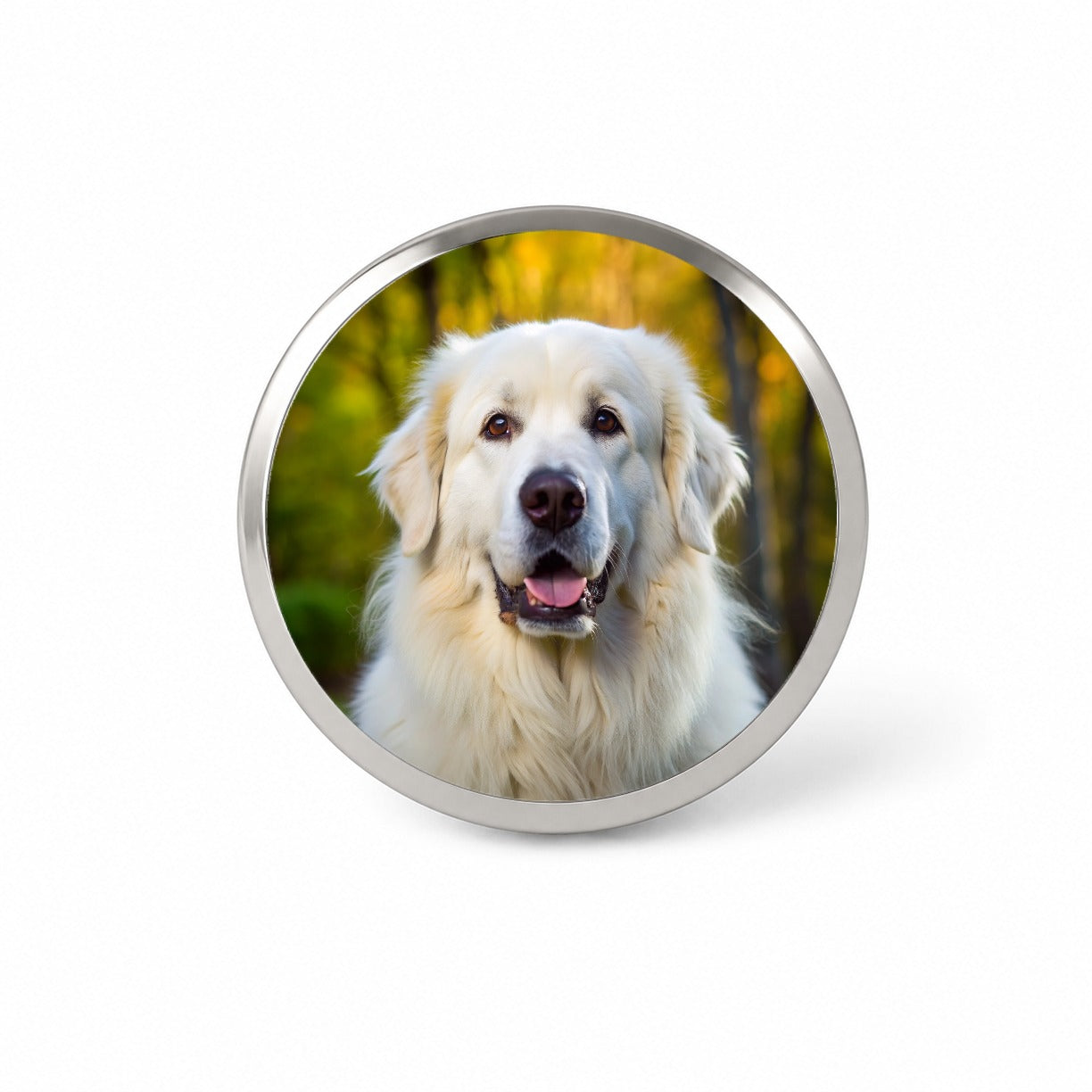 Great Pyrenees Dog Photo Novelty Hat Backpack Lapel Pin
