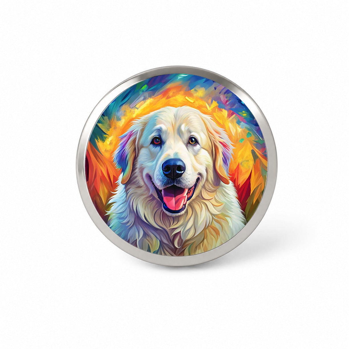 Great Pyrenees Dog Pop Art Novelty Hat Backpack Lapel Pin