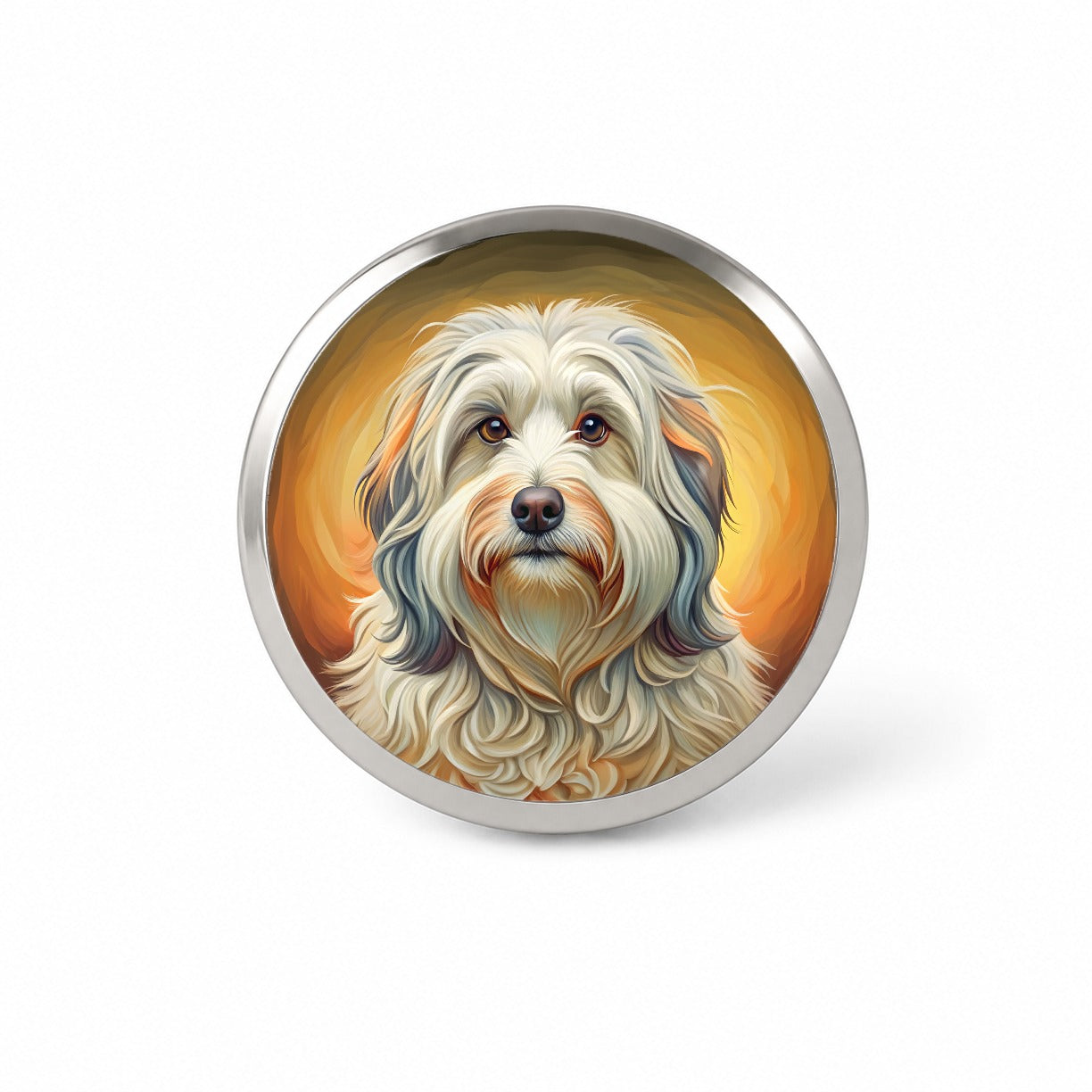 Havanese Dog Art Nouveau Novelty Hat Backpack Lapel Pin
