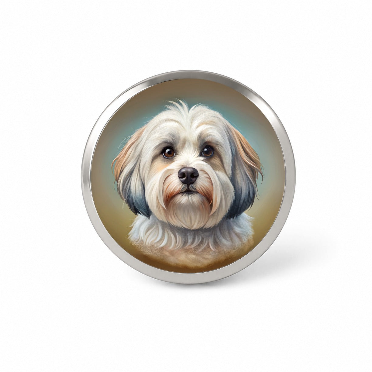 Havanese Dog Illustration Novelty Hat Backpack Lapel Pin
