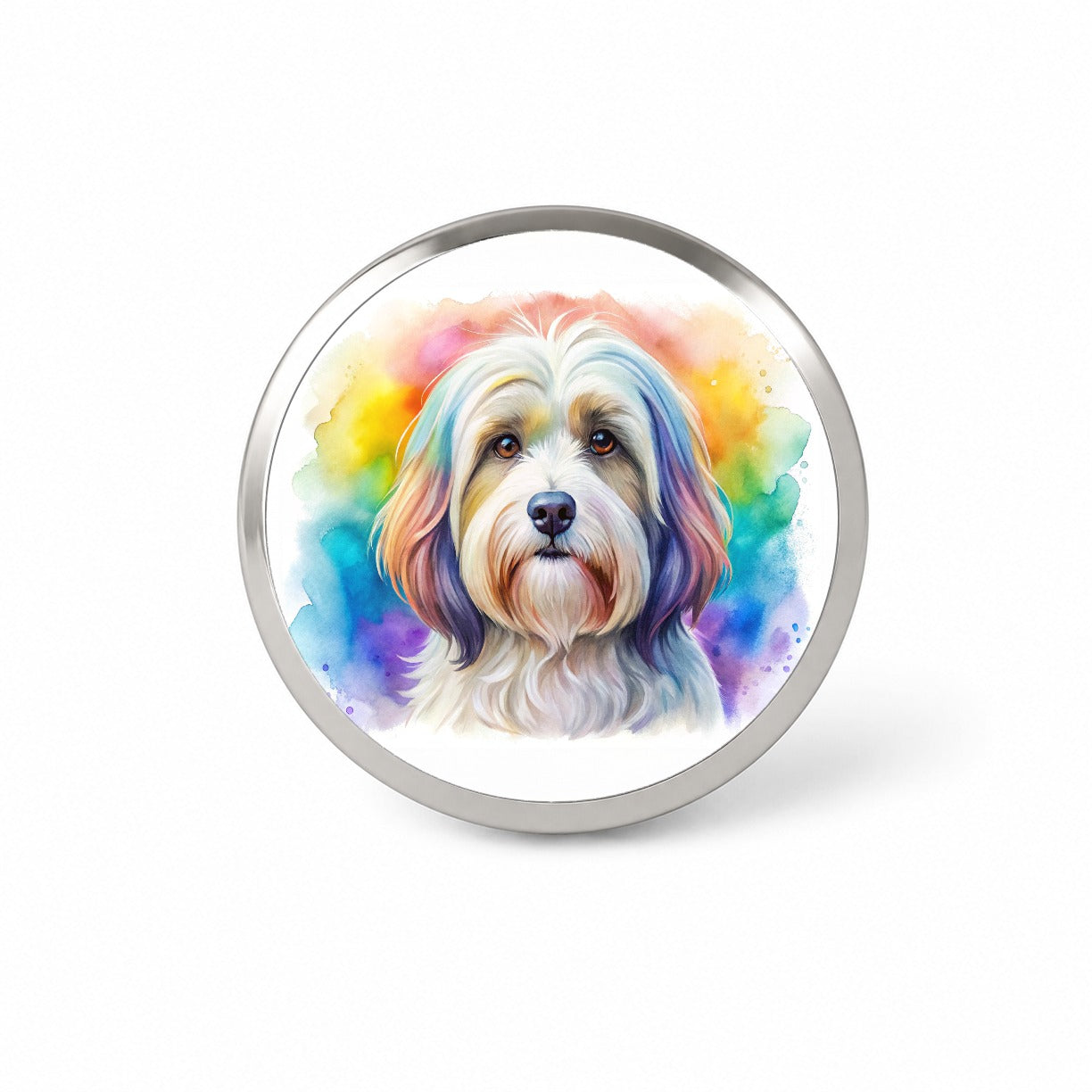 Havanese Dog Watercolor Style Novelty Hat Backpack Lapel Pin