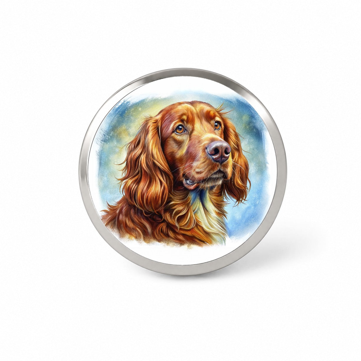 Irish Setter Dog Illustration Novelty Hat Backpack Lapel Pin