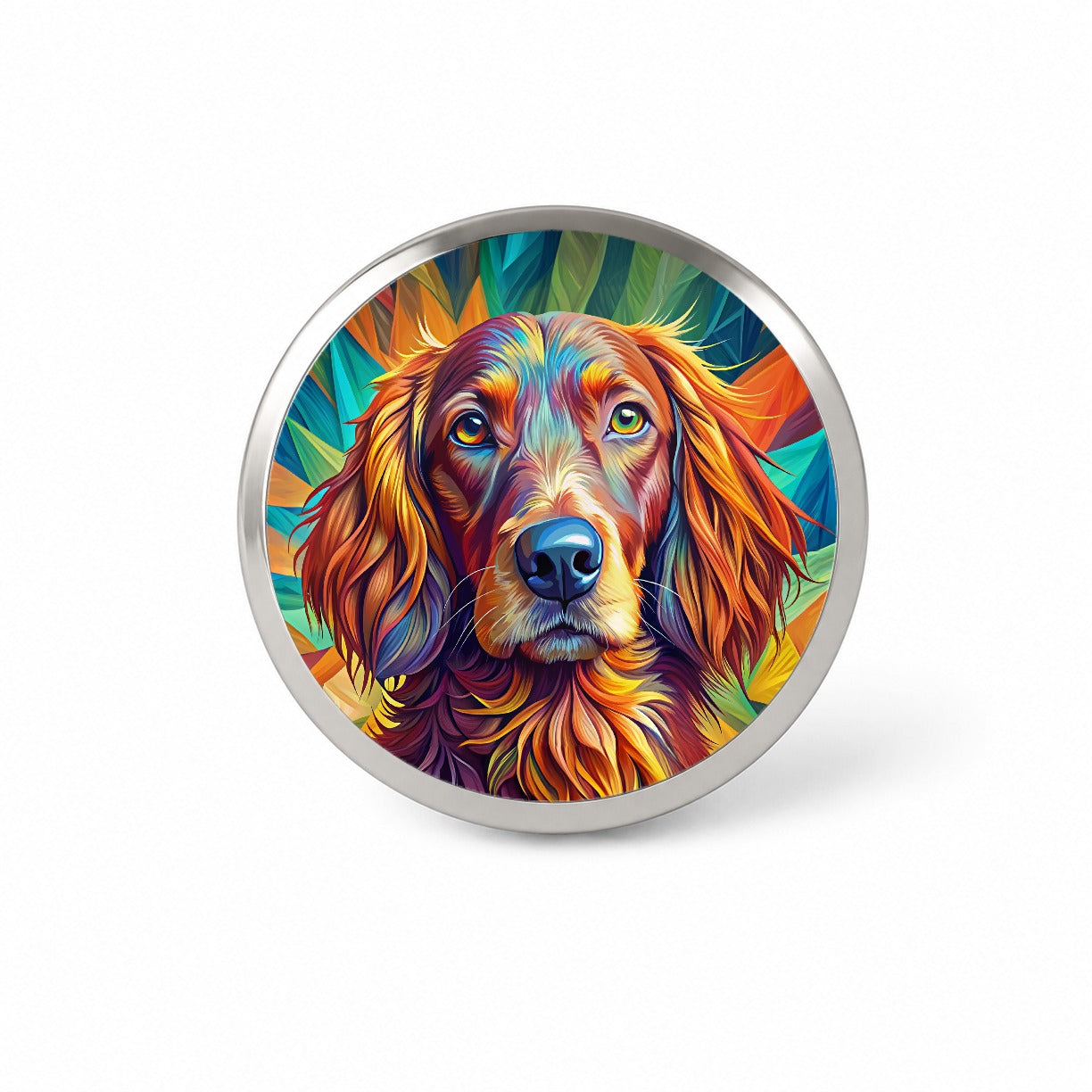 Irish Setter Dog Pop Art Novelty Hat Backpack Lapel Pin