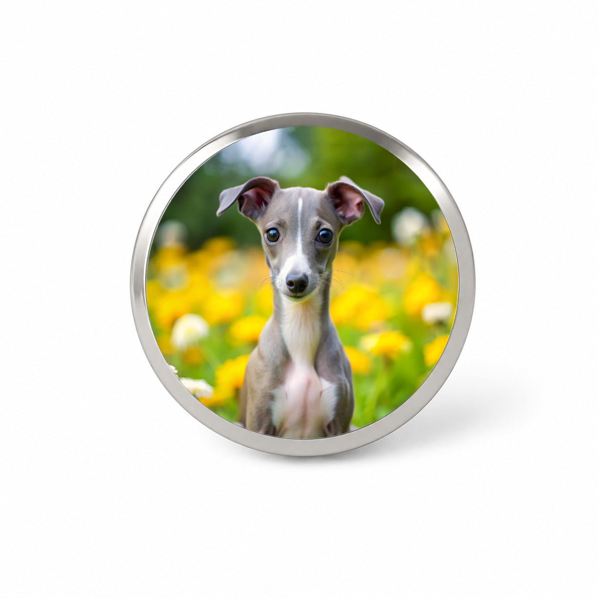 Italian Greyhound Dog Puppy Photo Novelty Hat Backpack Lapel Pin
