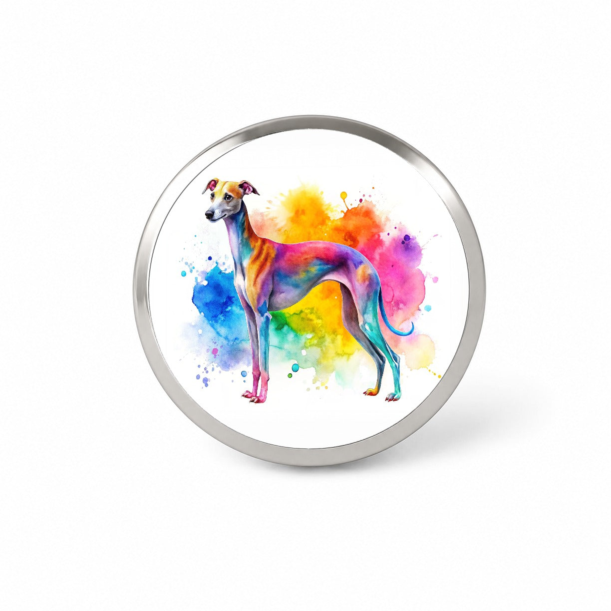 Italian Greyhound Dog Watercolor Style Novelty Hat Backpack Lapel Pin