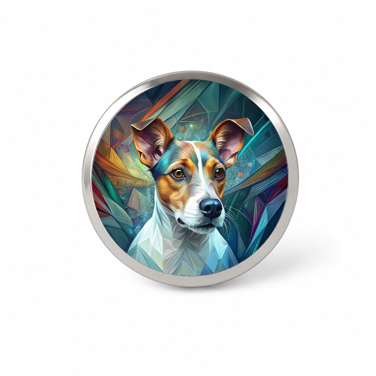 Jack Russell Terrier Dog Abstract Stylized Art Novelty Hat Backpack Lapel Pin