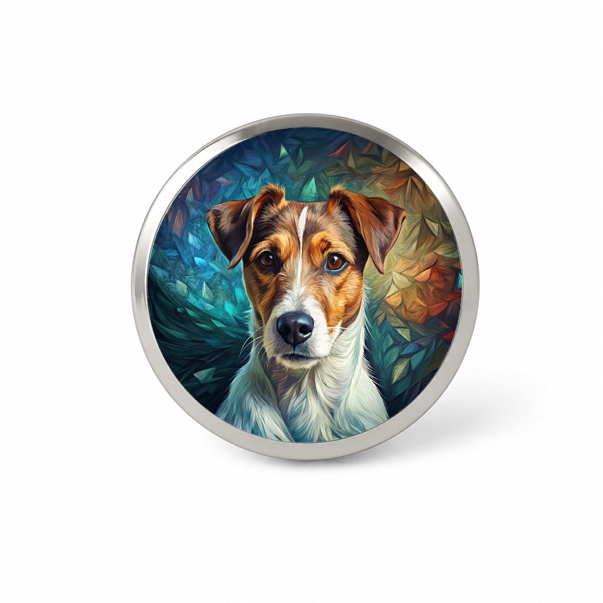 Jack Russell Terrier Dog Contemporary Art Novelty Hat Backpack Lapel Pin