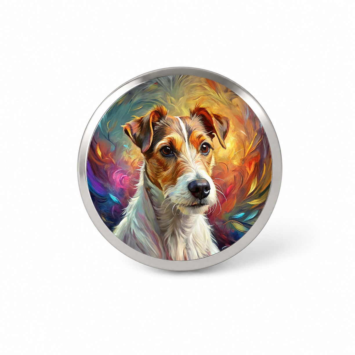 Jack Russell Terrier Dog Expressionism Art Novelty Hat Backpack Lapel Pin