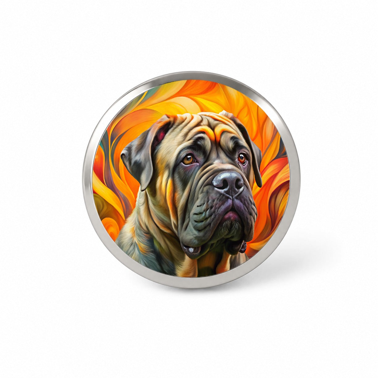 Mastiff Dog Abstract Art Novelty Hat Backpack Lapel Pin